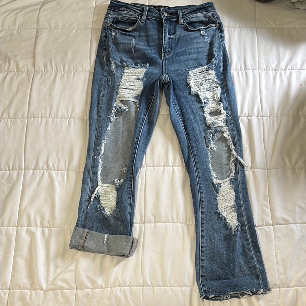 Judy Blue Jeans Distressed Blue
